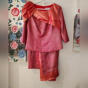 Donna Vinci  Sparkling Pink Dress size 8